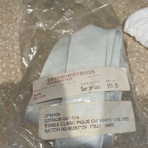 White stock tie NWOT